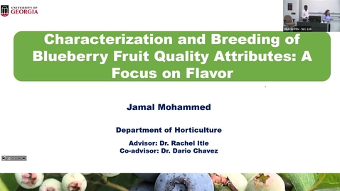 Thumbnail for entry Characterization and Breeding of Blueberry Fruit Quality Attributes, Jamal Mohammad