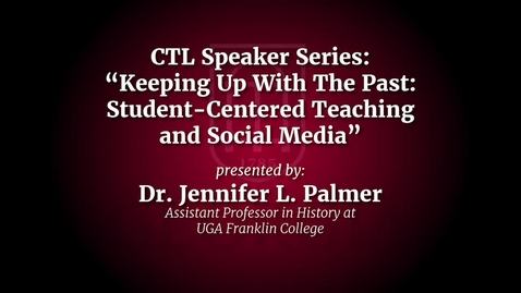 Thumbnail for entry UGA Faculty on Teaching - Jennifer Palmer