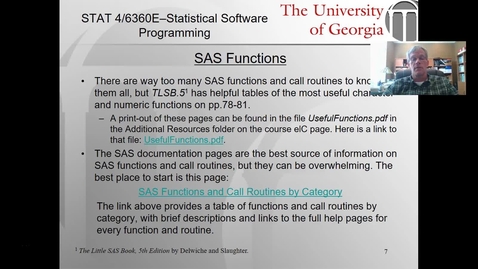 Thumbnail for SAS Functions