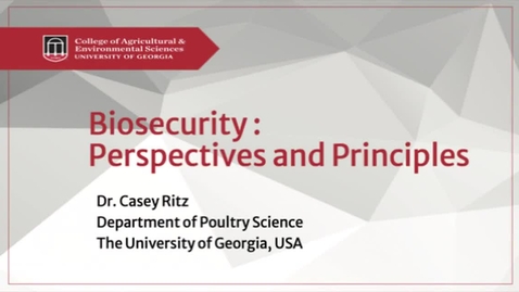 Thumbnail for Biosecurity Principles and Practices
