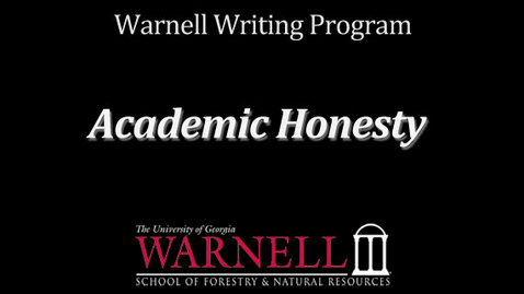 Thumbnail for entry Academic Honesty &amp; Writing