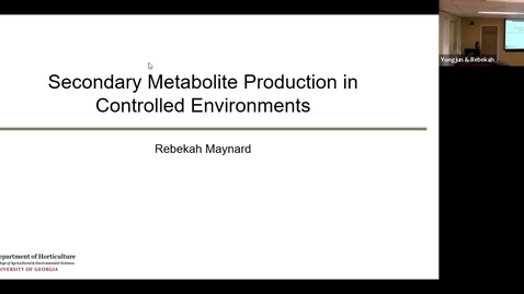 Thumbnail for entry Secondary Metabolite Production in Controlled Environments