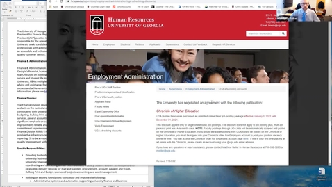 Thumbnail for Human Resources: Posting a Staff Position to the Chronicle of Higher Education