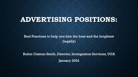 Thumbnail for Global Certificate: Advertising Positions