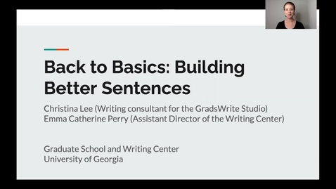 Thumbnail for entry 1. Back to Basics: Sentences