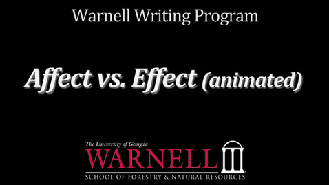 Thumbnail for entry Affect vs. Effect (animated)