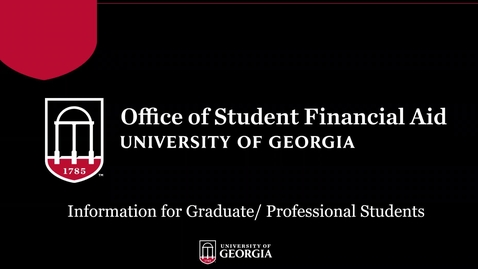 Thumbnail for entry Fall 2021 Graduate Student Financial Aid Information