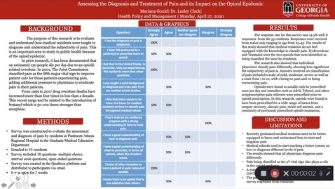 Thumbnail for Mariana Gould_Assessing the Diagnosis and Treatment of Pain on the Opioid Epidemic 