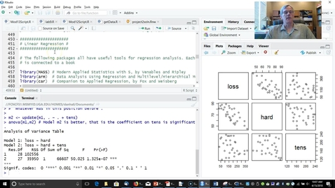 Thumbnail for Linear Regression in R - Part 2 (The Tire Rubber Example).mp4