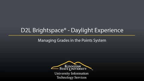 Thumbnail for entry Grades - Managing Grades in the Points System