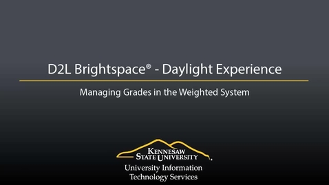 Thumbnail for Grades - Managing Grades in the Weighted System