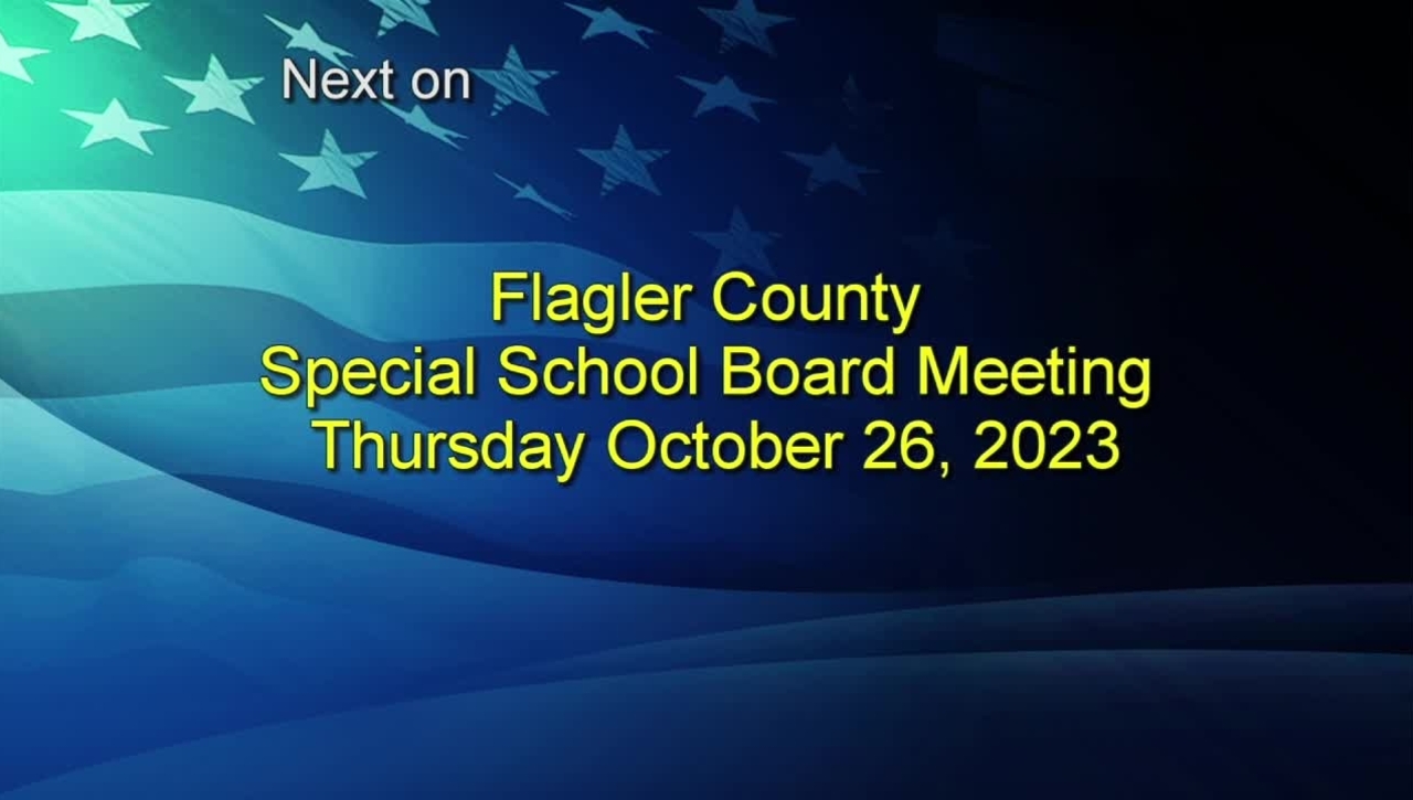 Special School Board Meeting - October 26th, 2023