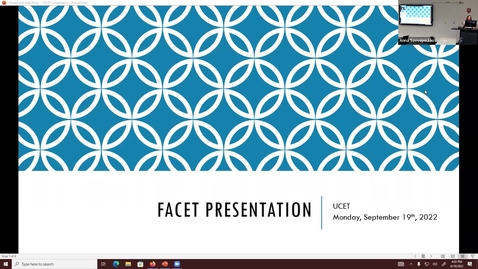 Thumbnail for FACET Application Workshop, Sept. 19th 4pm; UCET Workshops