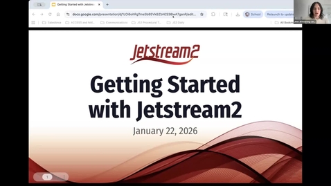 Thumbnail for Getting Started With Jetstream2 (January 22, 2026)