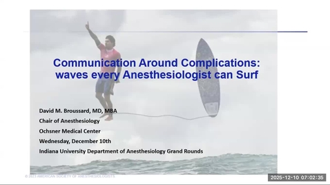 Thumbnail for AGR- Disclosing Adverse Events - Dr. David Broussard - 12.10.2025