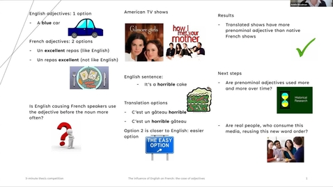 Thumbnail for 3-minute thesis competition - Arielle Roadman