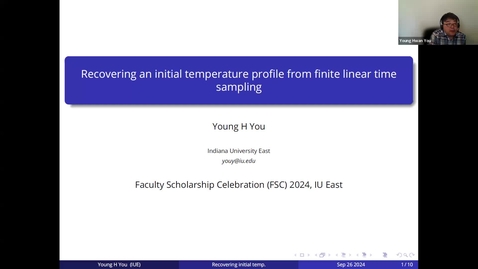 Thumbnail for Young You – Recovering an initial temperature profile from finite linear time sampling