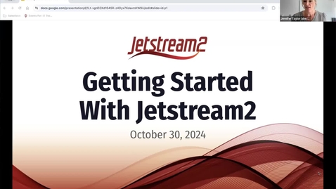 Thumbnail for Getting Started With Jetstream2 (October 30, 2024)