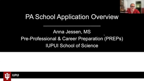 Thumbnail for entry PA School Admissions Overview (Professional School Application Series)- April 15, 2024