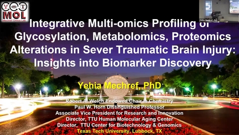 Thumbnail for SNRI Seminar Series: Yehia Mechref, PhD | September 18, 2025