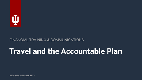 Thumbnail for Travel Accountable Plan Changes