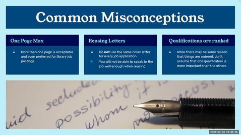 Thumbnail for LIS Career Week 2026: How to Write a Library Cover Letter