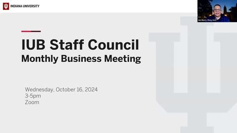 Thumbnail for IUBSC Monthly Business Meetings - October 2024