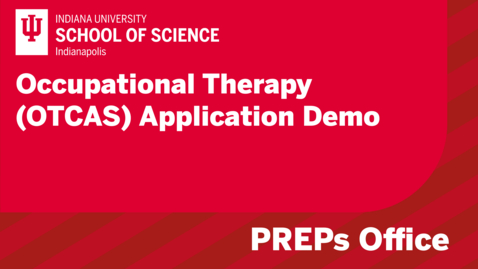 Thumbnail for Occupational Therapy (OTCAS) Application Demo