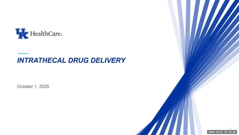 Thumbnail for AGR- Perioperative Management of Intrathecal Pain Pumps - Dr. Jay Grider - 10.01.2025