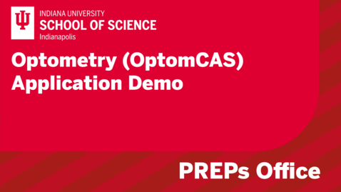 Thumbnail for Optometry (OptomCAS) Application Demo