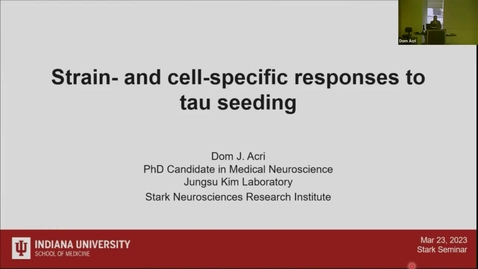 Thumbnail for SNRI Seminar Series | Dom Acri | March 23, 2023