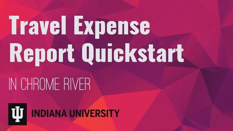 Thumbnail for entry Travel Expense Report Quickstart