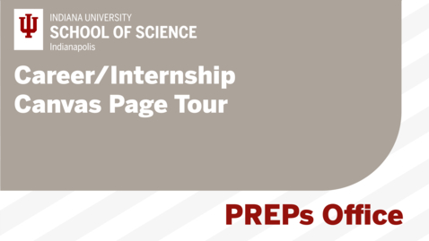 Thumbnail for Career/Internship Canvas Page Tour