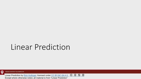Thumbnail for K300 L26 Mod 02 Linear Prediction