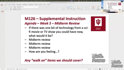 Thumbnail for SP26 M126 Week 5 TA Session