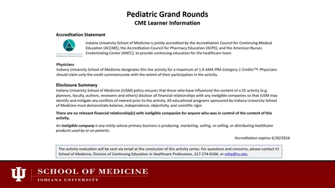 Thumbnail for entry 5th Annual IUSM Pediatric QI Competition