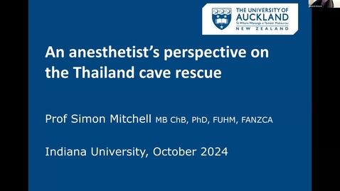 Thumbnail for AGR- Lessons Learned During the Thailand Cave Rescue - Dr. Simon Mitchell - 10.16.2024