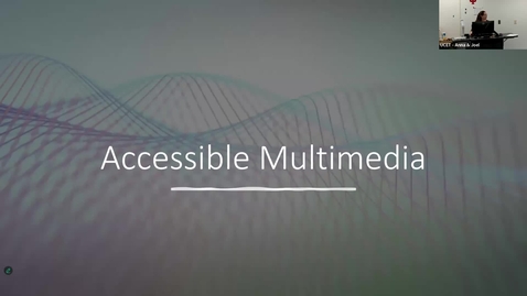 Thumbnail for Accessible Multimedia: October 22, 2025; UCET Workshops