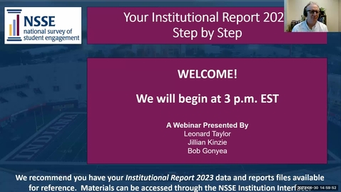 Thumbnail for entry Your NSSE Institutional Report 2023: Step-by-Step