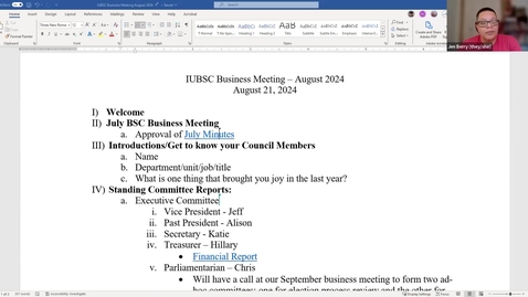 Thumbnail for IUBSC August Monthly Business Meeting