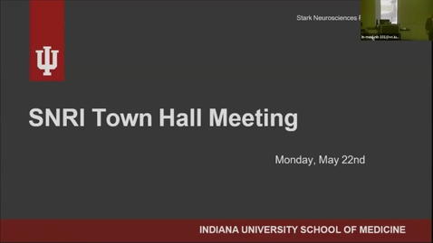 Thumbnail for SNRI Town Hall: May 22