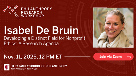 Thumbnail for Isabel de Bruin Cardoso - Developing a Distinct Field for Nonprofit Ethics: A Research Agenda