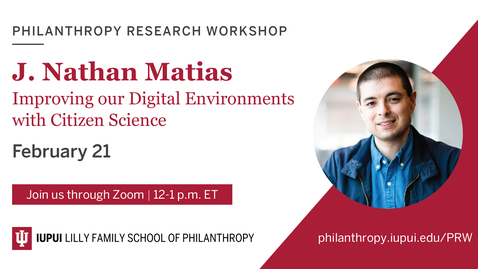 Thumbnail for Philanthropy Research Workshop with dr. Matias - February 21, 2023