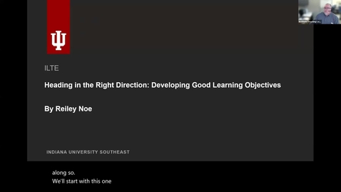 Thumbnail for Heading in the Right Direction: Developing Good Learning Objectives