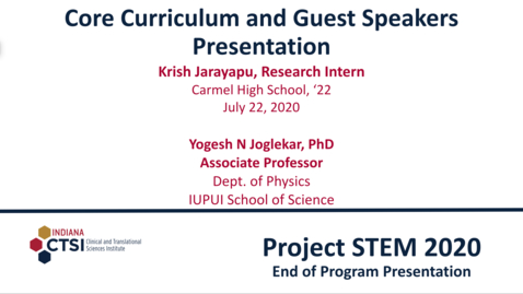 Thumbnail for Krish Jayarapu Curriculum Presentation