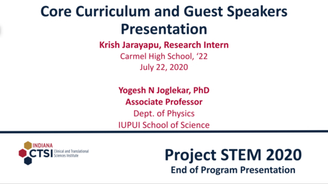 Thumbnail for entry Krish Jayarapu Curriculum Presentation