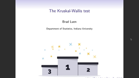 Thumbnail for The Kruskal-Wallis test