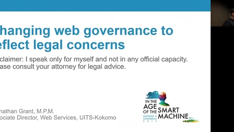 Thumbnail for Breakout session | Section 508 refresh: Changing web governance to reflect legal concerns