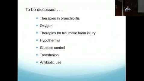 Thumbnail for PEDS Grand Rounds 10/19/2017: &quot;Is it best to face east or west when  administering that therapy?&quot; Douglas F. Willson, MDI