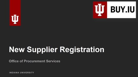 Thumbnail for BUY.IU New Supplier Registration